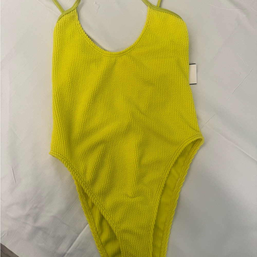 Vibrant Yellow One-Piece Swimsuit